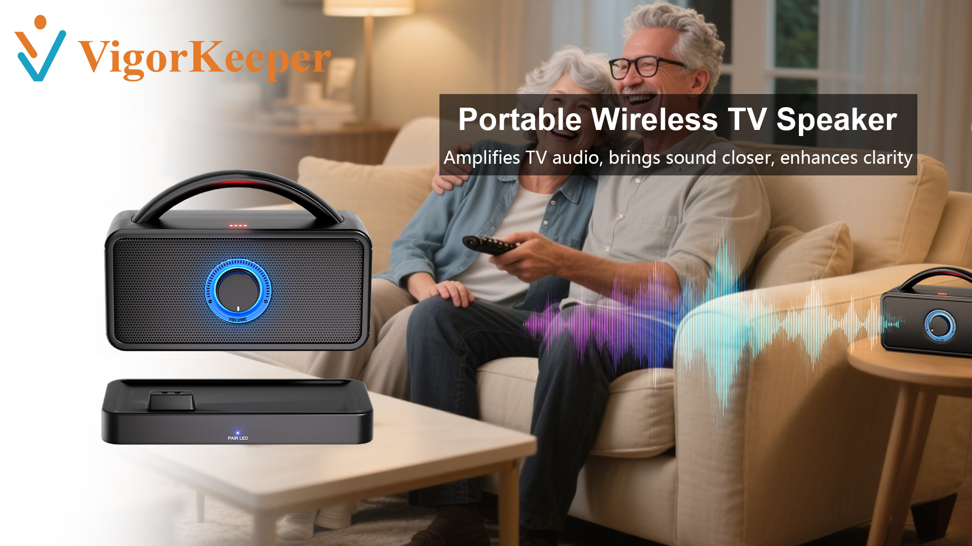Amazon.com: VigorKeeper 5.8 GHz Wireless TV Speakers for Hard of